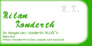 milan konderth business card